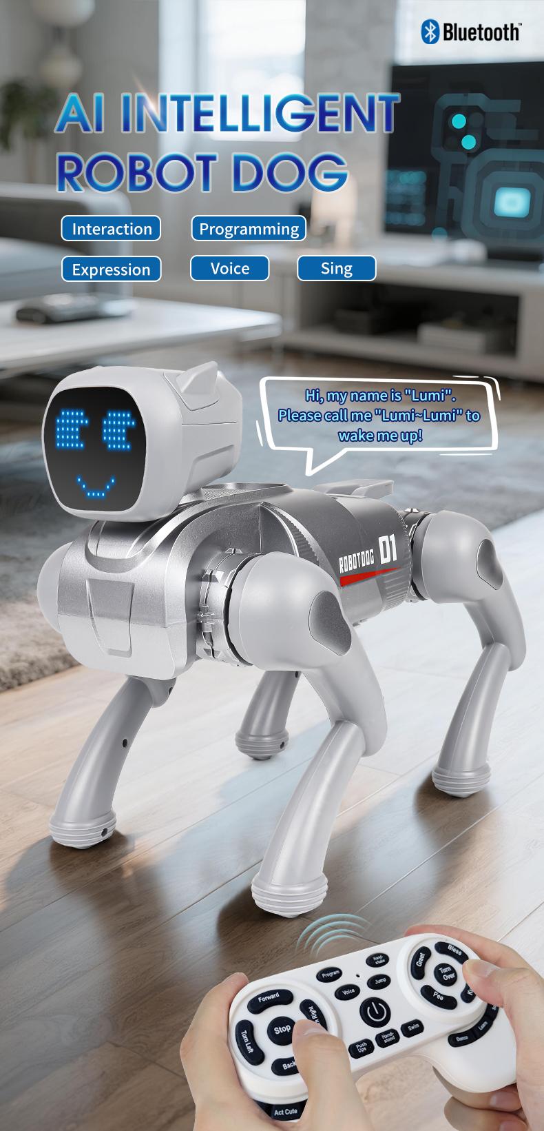 Smart Remote Control Robot Dog Toy for Kids 6+ | Voice Control, 30+ Actions, Turn Over Flip, STEM APP Programming, Rechargeable Interactive Birthday Ghristmas Gift (iOS & Android Compatible) Smart Remote Control Robot Dog Toy for Kids 6+ | Voice Control, 30+ Actions, Turn Over Flip, STEM APP Programming, Rechargeable Interactive Birthday Ghristmas Gift (iOS & Android Compatible)