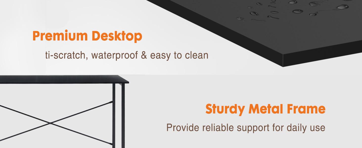 Furnest Indoor Furniture Table & Desks Computer Desk-Home Office Desk Writing Desks Work Table Study Table Modern Simple Style Student Desk with Storage Bag & Hook Wooden Desk for Home Bedroom