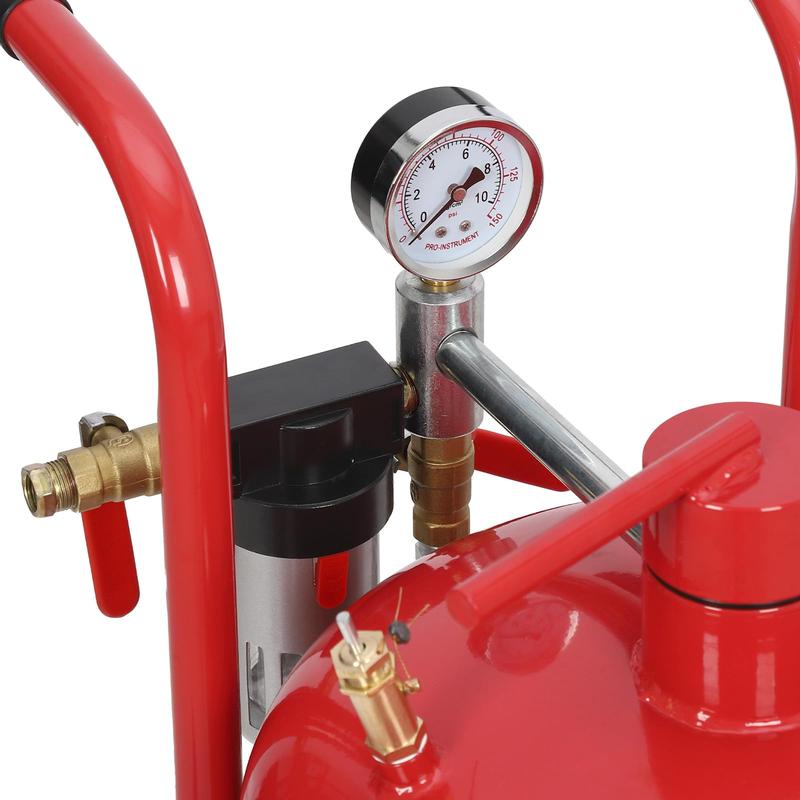 GARVEE 10 Gallon Portable Air Sandblaster with 125 PSI High Pressure, Equipped with 6-Inch Wheels for Easy Mobility, Ideal for Rust Removal and Special Surface Treatment of Materials