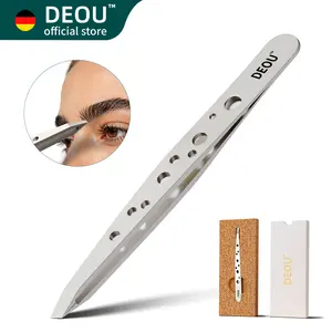 DEOU 9-Hole Precision Tweezer, Super Grip for Catching Small Fine Eyebrow Hair