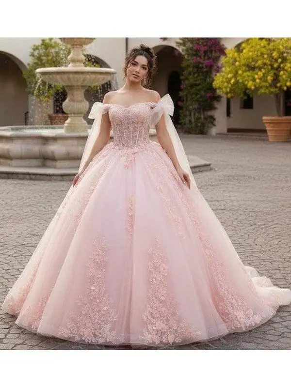 Plus Size Ball Gown in Blush | Formal Quinceanera Dress by LK280