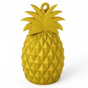 Glittering Gold Pineapple Balloon Weight Accessory