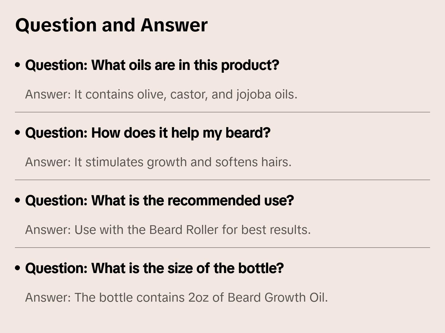 Beard Growth Oil