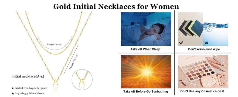 TEWIKY Trendy A-Z Letter Choker Pendant - Dainty  Layered Satellite Initial Necklace Set for Women Cute  Gift thali necklace