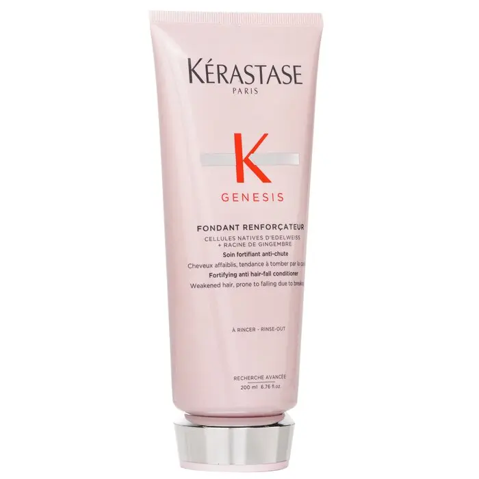 Kerastase Genesis Fondant Renforcateur Lightweight Cream Conditioner - Fortifying, Anti-Hair-Fall Haircare, Restores Strength for Weakened Hair Prone to Breakage-Fueled Falling, 200ml/6.8oz