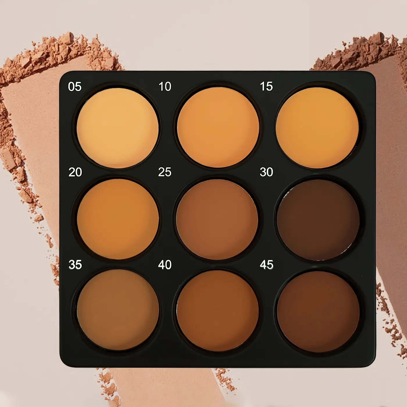 Makeup Cosmetic Palette for Face Contouring and Bronzing, 9-Shade Waterproof Matte Powder with Oil Control for Oily Skin, Contour Powders, Makeup Products, Anti-Dandruff