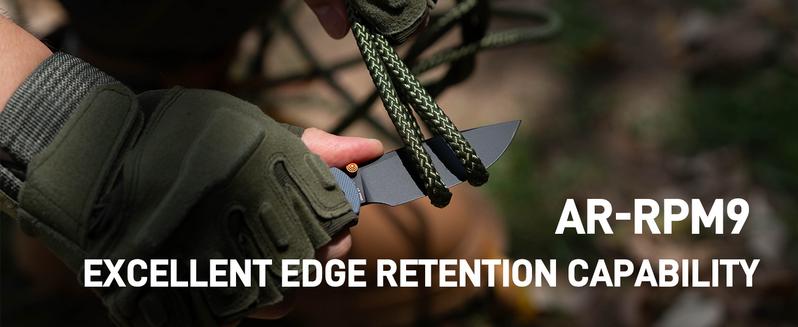 CJRB Bolt Folding Pocket Knife, 3.25'' AR-RPM9 Steel Blade G10 Handle EDC Knife with Recoil Lock Pocket Clip for Men Women Camping Survival Hiking