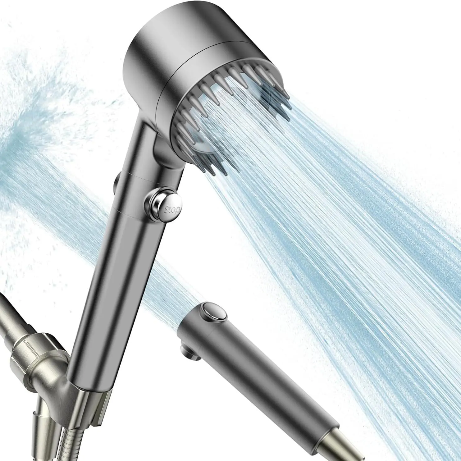 Filtered Shower Head for Hard Water, High Pressure 4 Spray Mode Showerhead with Filters(Standard Version)