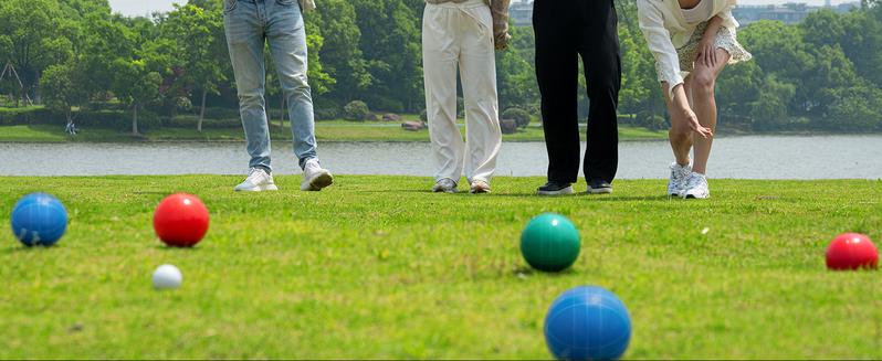 Ropoda Spring Glow-Up Bocce Ball Set with 8 Balls, Pallino Case & Measuring Rope for 4 to 8 Persons, Includes Backyard, Lawn, Beach & More, Summer Turn Up & Father's Day Deal