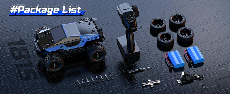 DEERC 1/18 Fast Drift & Racing RC Car, 40KM/H Remote Control Truck with Futuristic Body Shell, Extra Drift Wheels, 2.4GHz Waterproof Off-Road Vehicle with 2 Batteries DEERC 1/18 Fast Drift & Racing RC Car, 40KM/H Remote Control Truck with Futuristic Body Shell, Extra Drift Wheels, 2.4GHz Waterproof Off-Road Vehicle with 2 Batteries