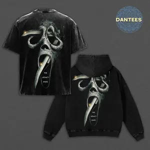 The Legacy Ends Ghostface Shirt Scream 7 Horror Movie Graphic Hoodie Vintage Washed Tee Retro 90s Slasher Film Merch Oversized Streetwear Aesthetic Unisex Spooky Season Gothic Alt Clothing Gift Top