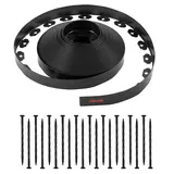 VEVOR Plastic Landscaping Edging Roll, 100 ft x 1.6 in No Dig Flexible UV-Resistant Mini Fence, 1.6 in Height Defines Beds, 120 Spikes & Mounting Hardware, Easy to Set Up for Home Gardens Custom Installations,home decor
