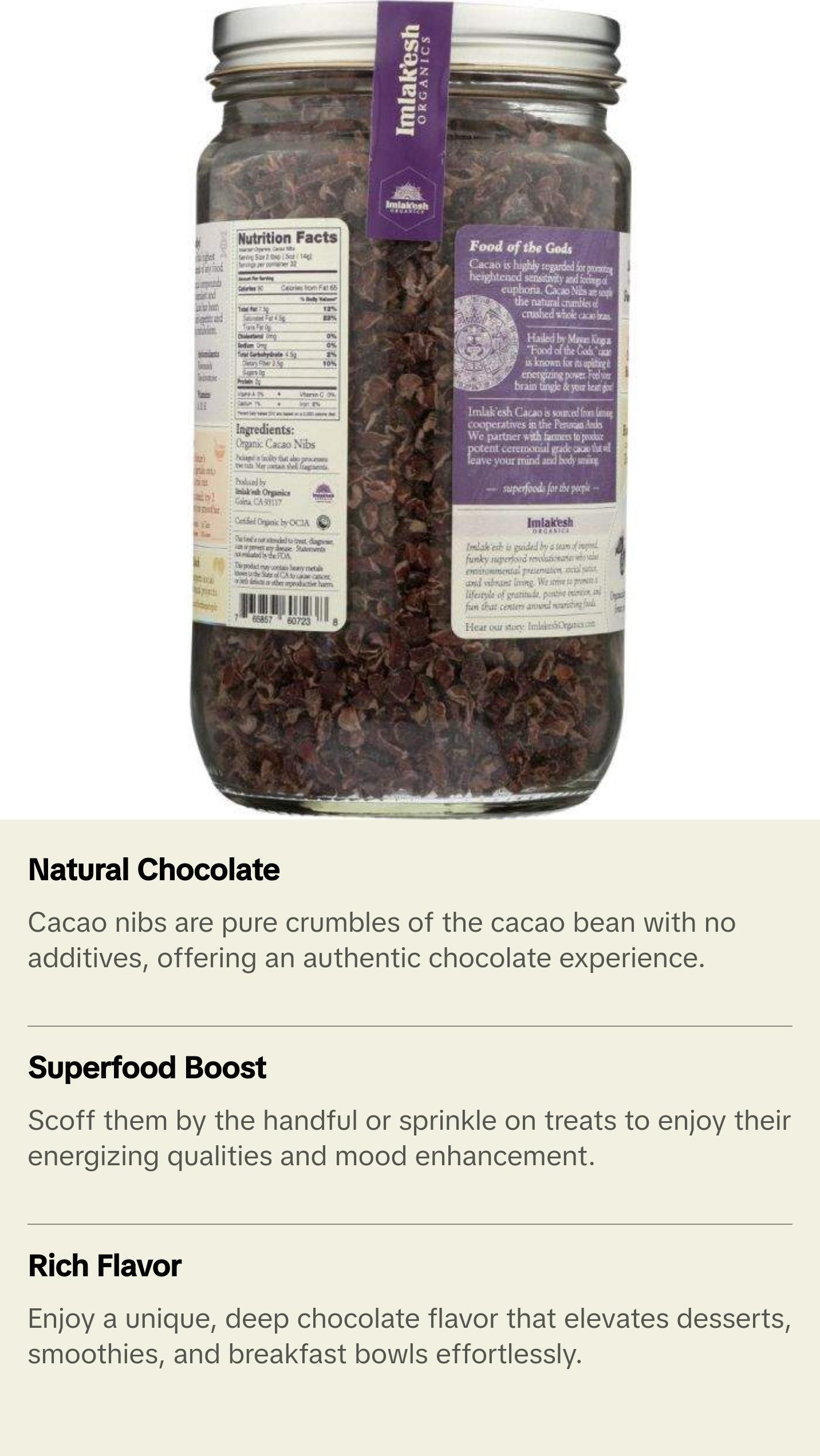 Cacao Nibs, 16 oz
