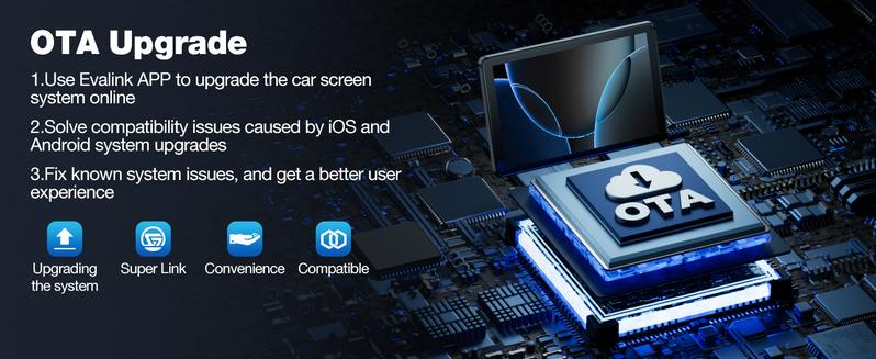 【Valentines】VOLAM 7-inch Wirelesss CarPlay Screen,supports landscape and portrait display compatible with carplay/Android Auto,supports AUX/Bluetooth/speaker output,suitable for upgrading older car models,in-car audio playback travel navigation