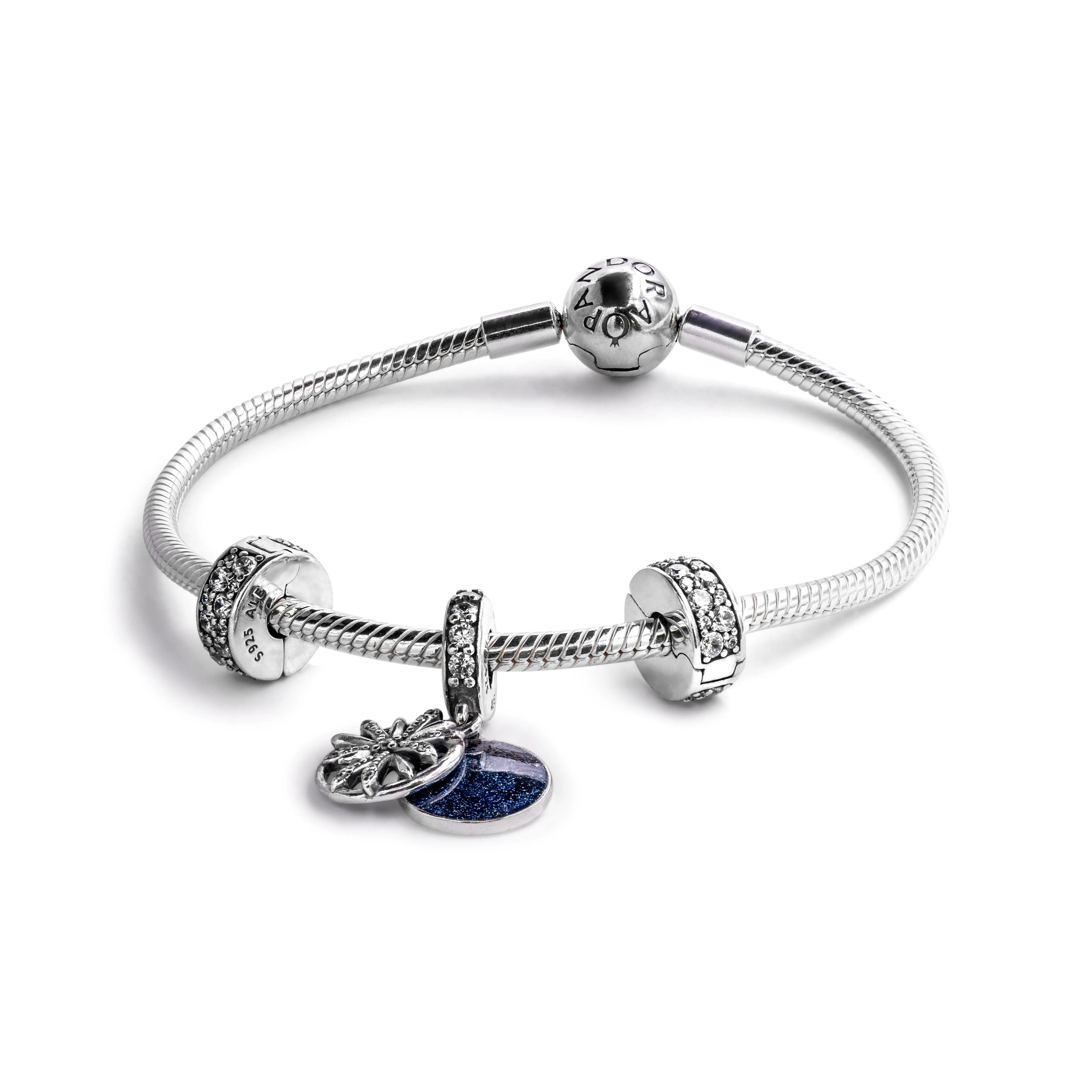 PANDORA Dazzling Wishes Bracelet Gift Set Size 17 B801002-17