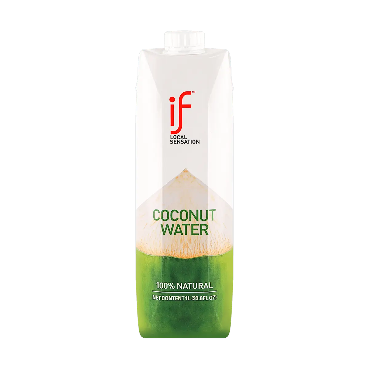 IF Thailand Coconut Water 1L - 100% Pure NFC Young Coconut Juice, Low Calorie, 0 Fat, 0 Sugar, Authentic Thai Product