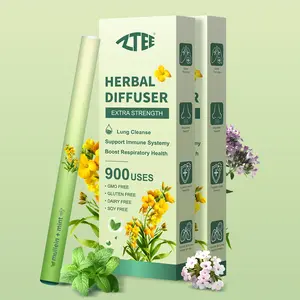 Pure Natural Herbal Diffuser with Mullein Thyme & Mint Extracts | | Support Healthy Lung 900 Uses | GMO Free | Gluten Free | Two-piece set