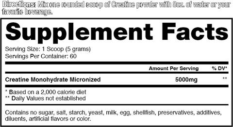 Dragon Pharma Creatine Monohydrate Essentials - Natural Supplement for Muscle Workout