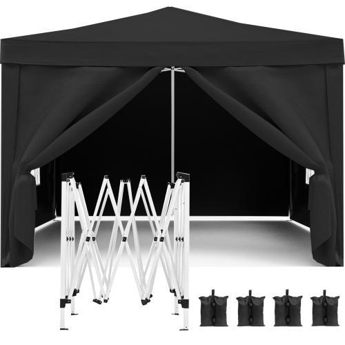 Outdoor Party Tent 10'x30' with 8 Removable Sidewalls Waterproof Canopy Patio Wedding Gazebo White Big Spacious Durable PE Cloth Upgraded Pipe Connection for Better Stability