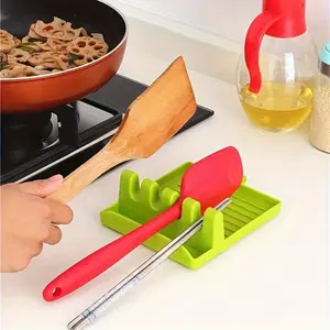 Drip-Free Silicone Utensil Rest - Keep Your Countertops Clean and Organized with this Kitchenware Tool Holder for Spoons, Ladles, Tongs, Spatulas and More - Perfect for Home and Restaurant Use