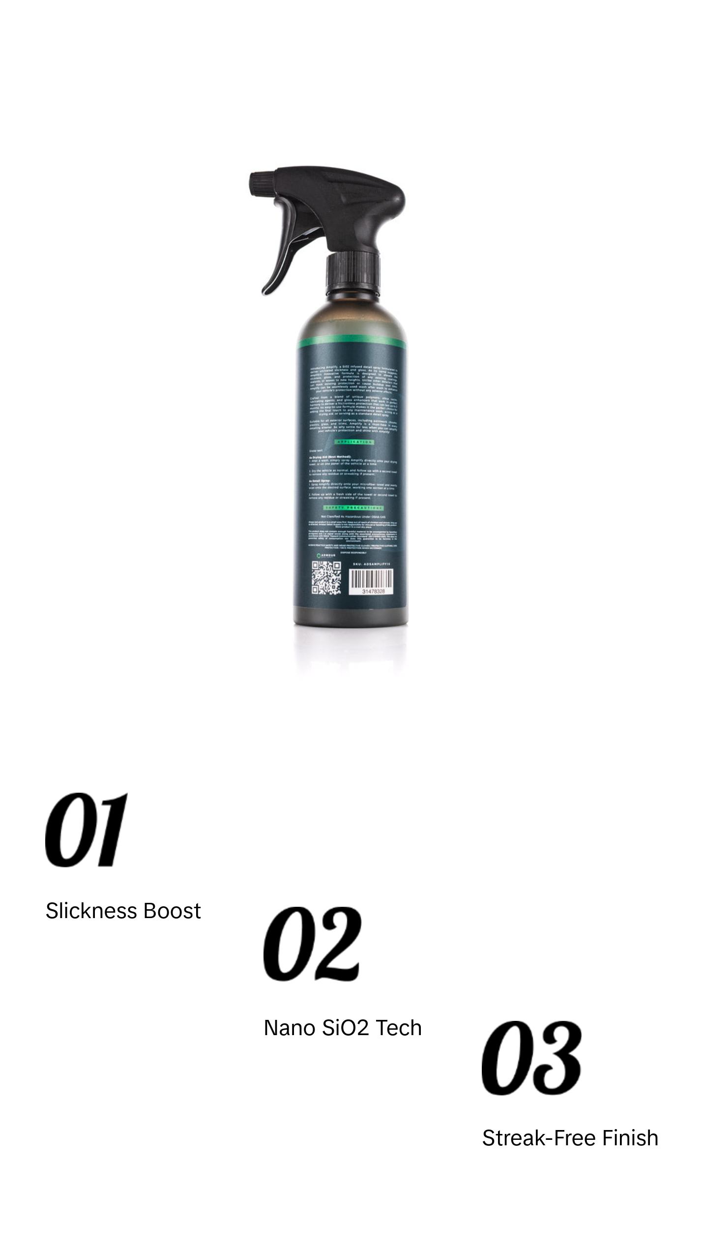 Armour Detail Supply - Amplify Ceramic Detailer: Quick & Easy Gloss Enhancement | Streak-Free, Hydrophobic Formula | Safe on All Vehicles Armour Detail Supply - Amplify Ceramic Detailer: Quick & Easy Gloss Enhancement | Streak-Free, Hydrophobic Formula | Safe on All Vehicles