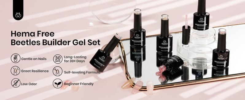 Beetles Hema Free Builder Gel Set for Nails - 6 Color Nude Pink - Nail Thickening & Repair Extension Gel for Women Polish     #cozyvibes #effortlessbeauty   Manicure Cutics