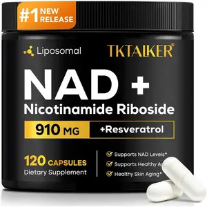 Liposomal NAD Plus Supplement with Nicotinamide Riboside Resveratrol and Quercetin Energy Focus and Healthy Aging Support 120 Capsules