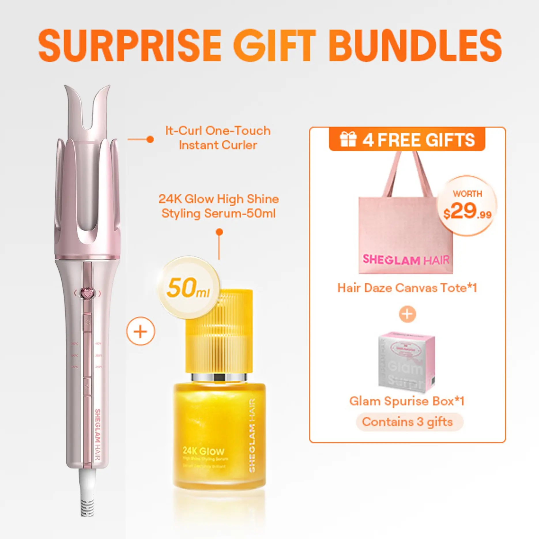 Styling & Care Set-24k Oil-Pink