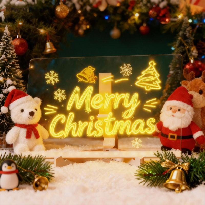 Snofrid LED Message Board Acrylic Dry Erase Light-Up Board with Stand Markers Cleaning Cloths Tracing Paper Erasable Reusable Kids Learning Gift for Birthday Halloween Christmas Decorative Neon Sign Snofrid LED Message Board Acrylic Dry Erase Light-Up Board with Stand Markers Cleaning Cloths Tracing Paper Erasable Reusable Kids Learning Gift for Birthday Halloween Christmas Decorative Neon Sign