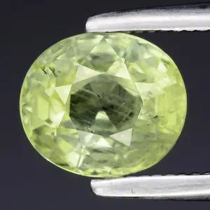 1.32ct ETW Natural Green Sapphire Gemstone - Unheated - Oval Cut
