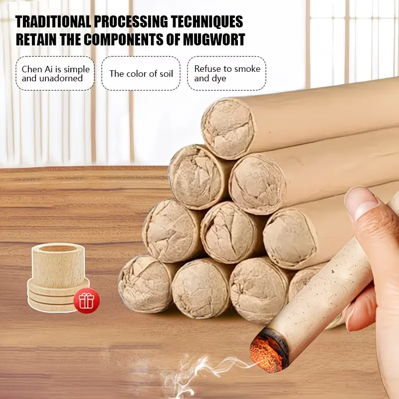 Handmade Natural Mugwort Aromatherapy Sticks (10/20/30 Packs) - Mosquito-Pest Repellent, Aroma Air Purifier for Bedroom, Living Room, Home Essential Supplies