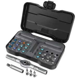 2 Set 24 in 1 DlY Screwdriver, Switchable Magnetic Screwdriver Set, Compact Portable and Multifunctional Ratchet Screwdriver Set Home Repair Tool Box