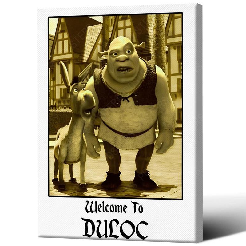 Shrek Poster, Shrek and Donkey Print, Shrek Wall Art, Shrek Print, Shrek Illustrations, Shrek Wall Decor