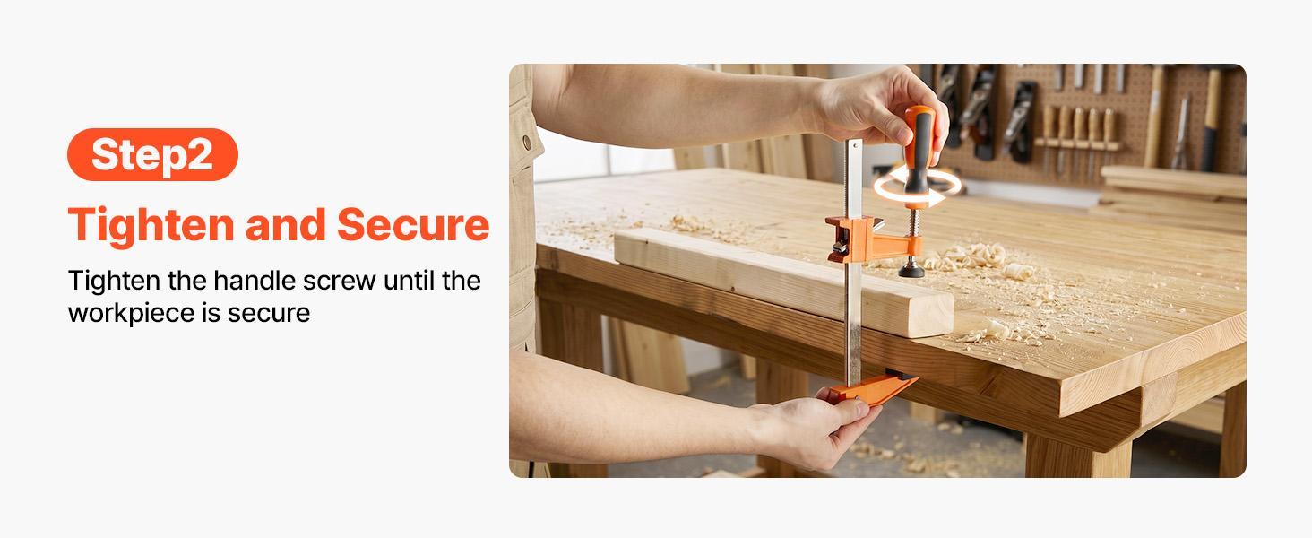 【Summerfinds】VEVOR F Clamps for DIY Enthusiasts, 8-Pack 6" & 12" Woodworking Clamps, 600 lbs Load Limit, Malleable Iron-Carbon Steel, Ergonomic Handle, Plastic Pad, Self-Locking, Raised End Stop, for Metalworking, Bar Clamp Set, Heavy Duty Clamp 【Summerfinds】VEVOR F Clamps for DIY Enthusiasts, 8-Pack 6" & 12" Woodworking Clamps, 600 lbs Load Limit, Malleable Iron-Carbon Steel, Ergonomic Handle, Plastic Pad, Self-Locking, Raised End Stop, for Metalworking, Bar Clamp Set, Heavy Duty Clamp