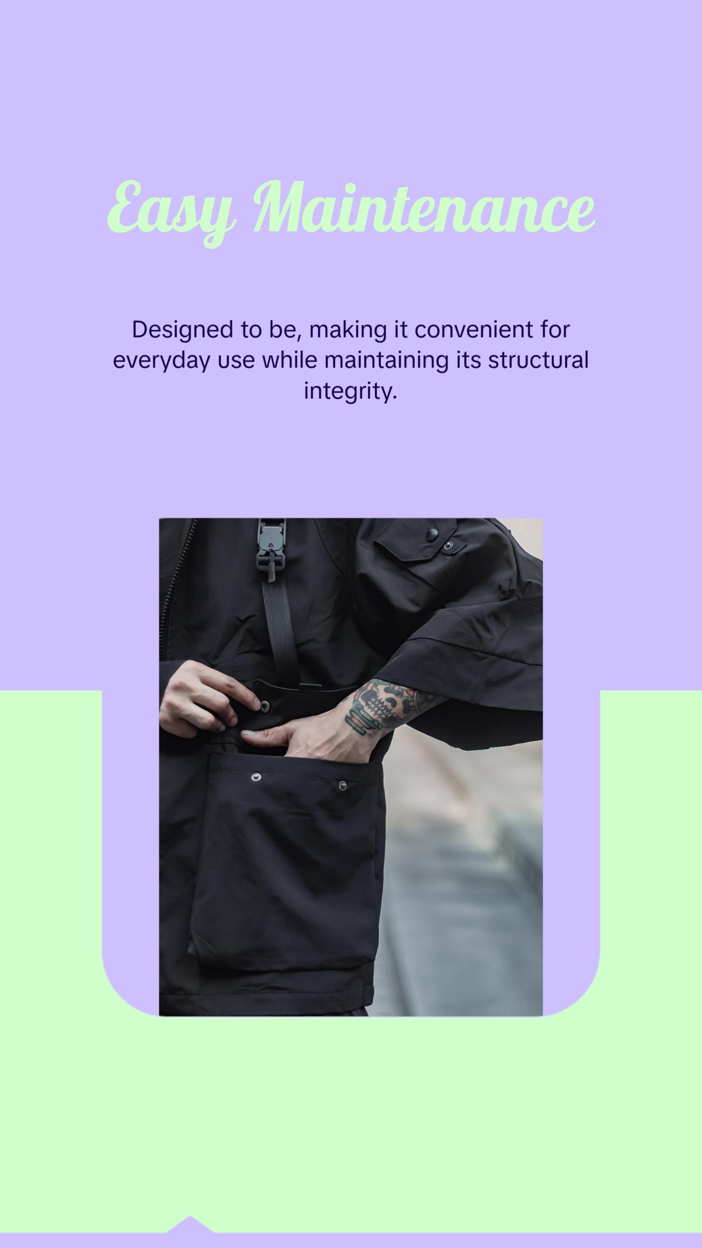 Ibj169 Niepce Black Techwear Fashion Short Sleeves Jacket with Hoodie