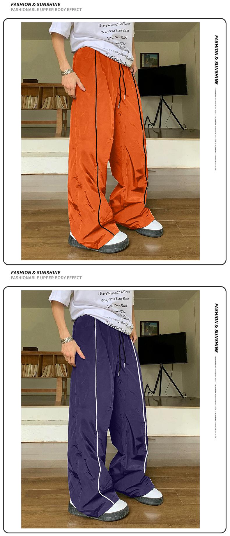 Men's Loose-Fit Sports Pants with Drawstring Waistband Breathable Fabric for Outdoor Activities & Casual Wear Stylish Design Suitable for All Seasons Casual Menswear Outfit Outfit Menswear pants para hombre track  vibes solid drawstring waist sweatpants