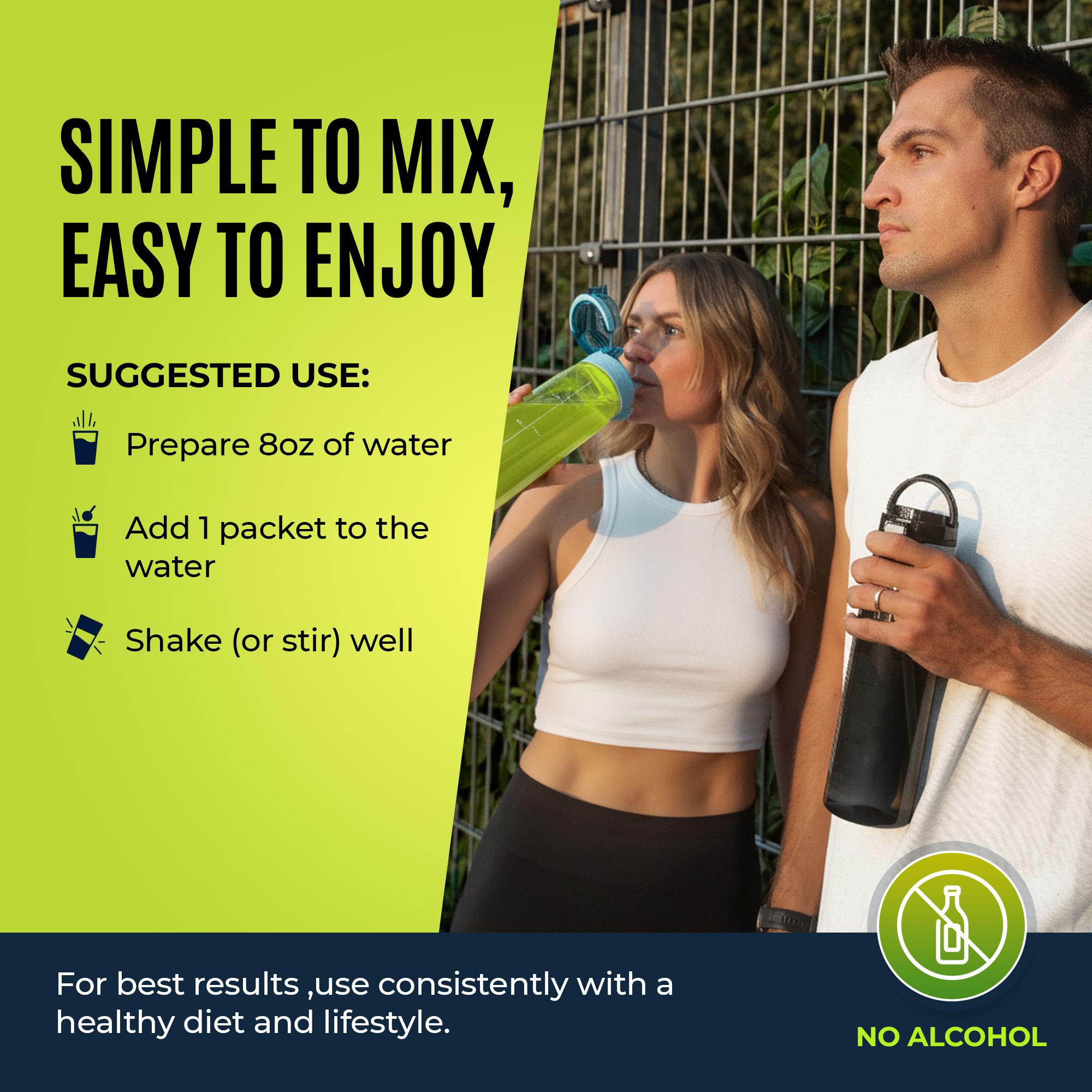 Yesnap MOCKTALE-1 Metabolic Support with Berberine & Akkermansia, Chormium, Cylon Cinamon, Apple Cider Vinegar - 30 Packets Lemon Mint Flavor Non-Alcoholic Cocktail | Powdered Supplement Drink Mix