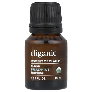 Cliganic Moment of Clarity™, Essential Oil, Organic Eucalyptus, 0.34 fl oz (10 ml)