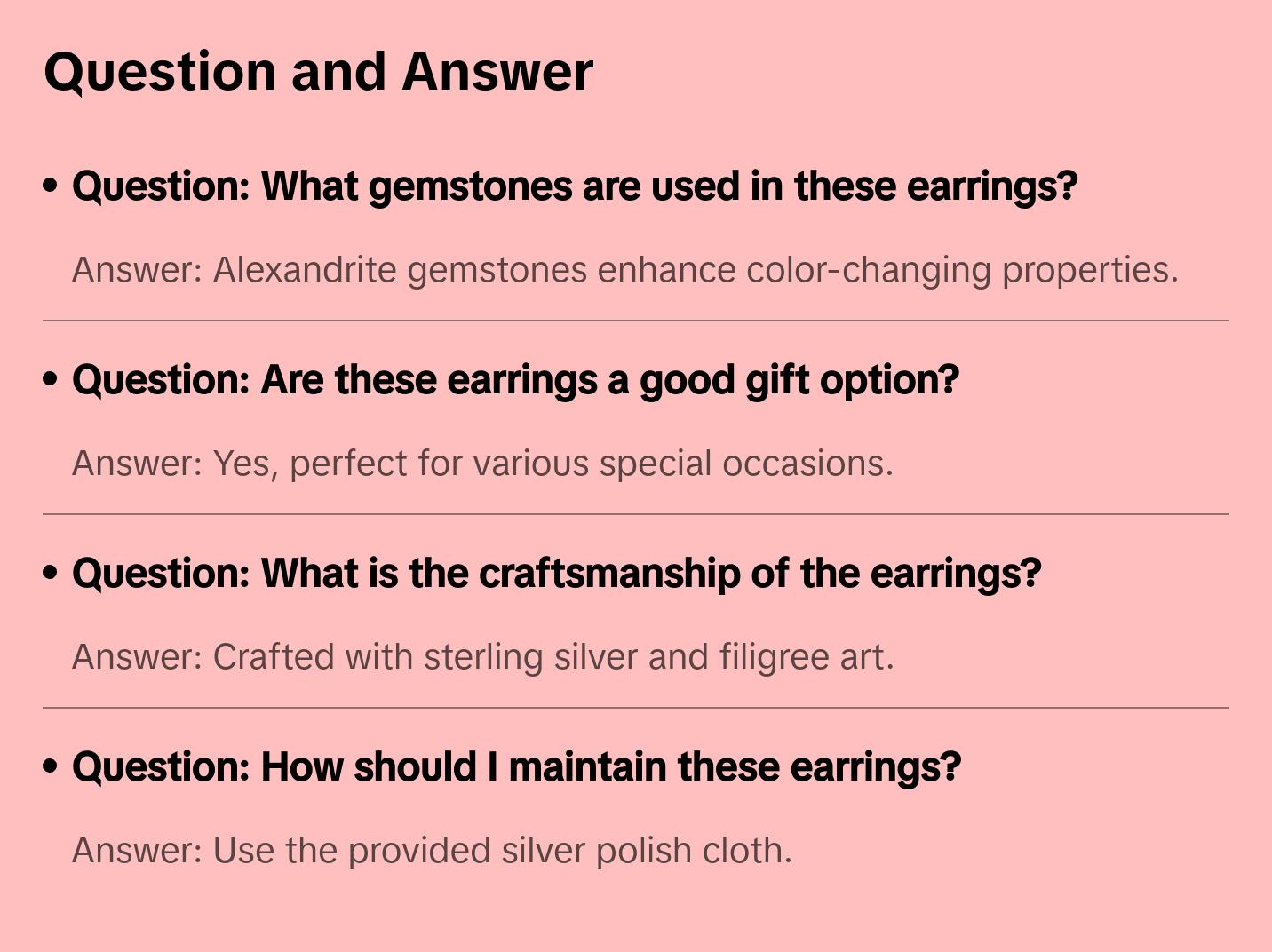 Filigree Art Alexandrite Gemstone Women Sterling Silver Drop Earrings