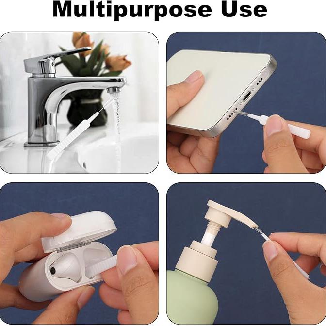 100pcs Shower Head Cleaning Brushes, Multipurpose Shower Head Cleaner Tool Gap Hole Anti-Clogging Cleaning Brush Crevice Tiny Brush for Small Hole Nozzle Gaps Household Bathroom sparkling  shower