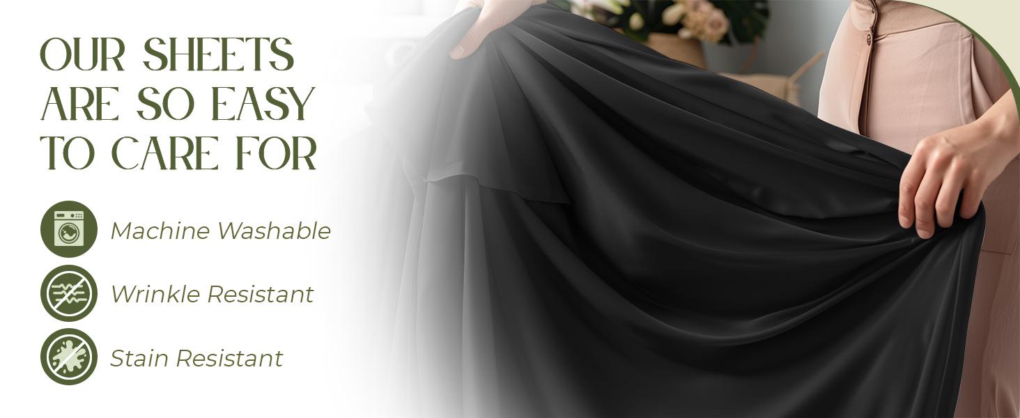 DECOLURE Bamboo Sheets 6pc Set 100% Viscose Ultra-Soft 17” Deep Pocket Double Stitching OEKO-Tex Certified Cooling Bedding for Hot Sleepers