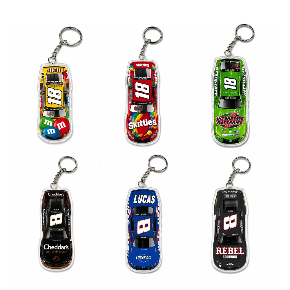 Kyle Busch Acrylic Keychain, Racing Double-Sided Print Keychain, Memorial Gift, Gift For Fans