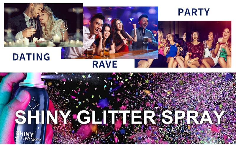 [TikTok Exclusive Offers] HANYWIL New upgrade Body Glitter, Glitter Spray for Hair and Body, Spray, Hairspray Clothes, Long-Lasting Shimmer Suitable Stage, Festival Rave Makeup Prom 2.11 Fl Oz Cosmetic Daily