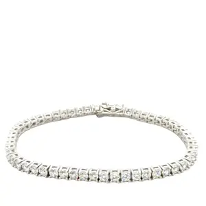 Starlette Orbital 3mm Bracelet – Silver 5A CZ Minimal Tennis Style
