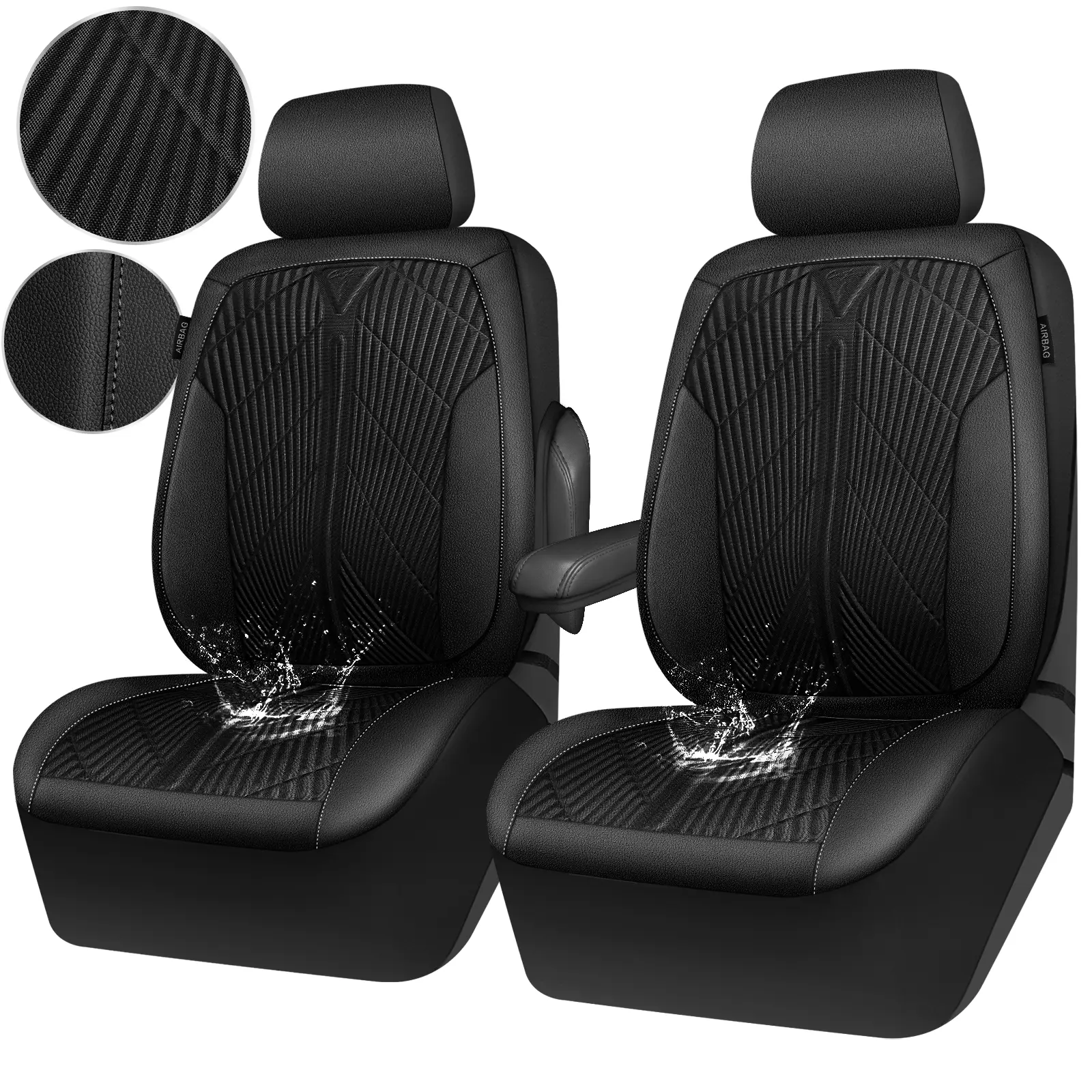 Black Waterproof Car Seat Covers
