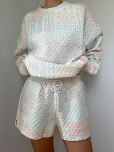 Shades Of Blue Quilted Pastel Shorts