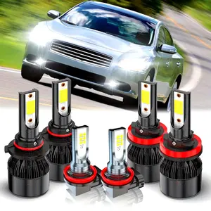 26000LM 6000K LED Headlight Bulbs Combo 6PCS | Plug-and-Play for Corolla 2009-2013 IP68 Canbus Ready