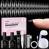 Beetles Flat-X UV Gel Nail Art Set - UV LED Lamp, Clipper, 320 Pieces 16-Size Almond Fake Tips, 15g Hands-Free Glue Gel, 7.5ml Base & Top Coat for At-Home Acrylic Extensions DIY Manicure Supplies