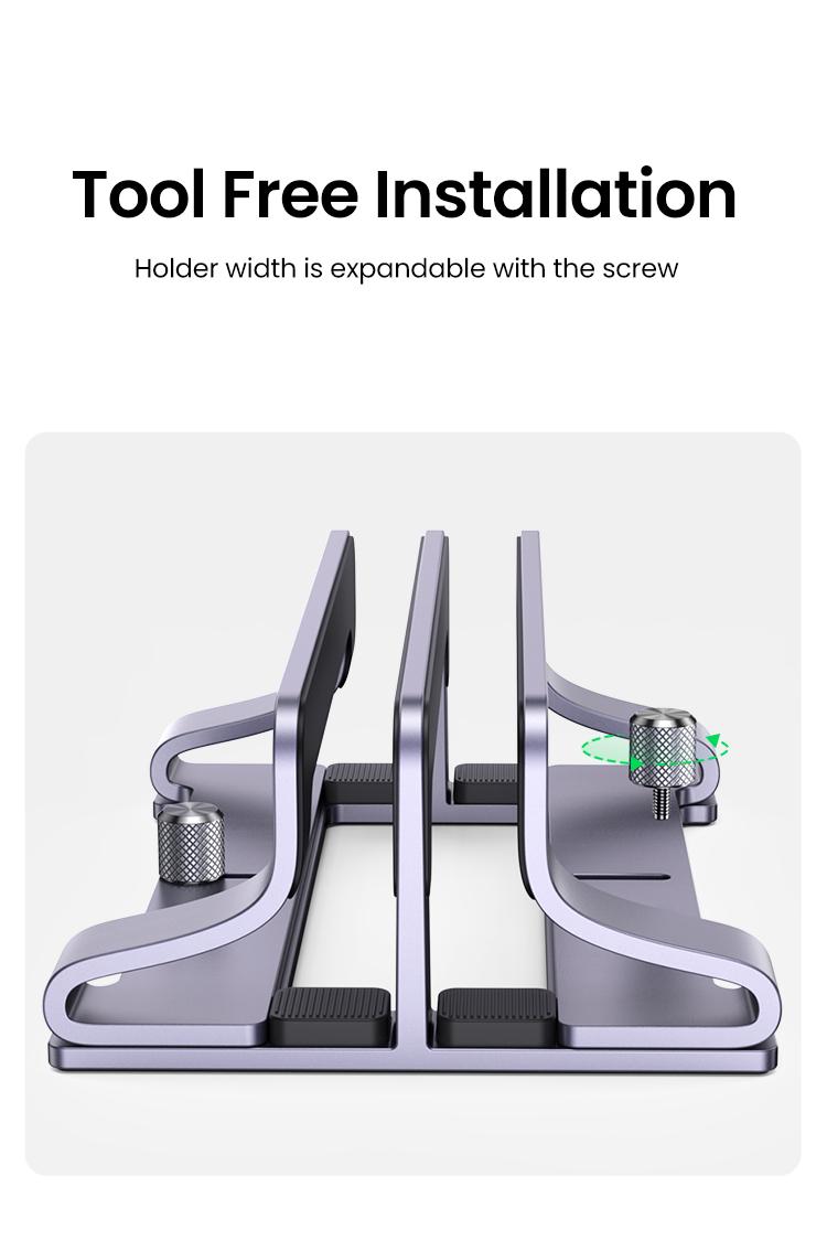 UGREEN Vertical Laptop Stand Holder Desk Single/Dual Aluminum Dock Compatible with MacBook Pro Air Laptop Stand Desktop Adjustable, Lenovo Ideapad, Surface Book, HP Notebook, Dell Chromebook Up to 17.3 Inch-TikTokShopBlackFriday ,TikTokShopHolidayHaul UGREEN Vertical Laptop Stand Holder Desk Single/Dual Aluminum Dock Compatible with MacBook Pro Air Laptop Stand Desktop Adjustable, Lenovo Ideapad, Surface Book, HP Notebook, Dell Chromebook Up to 17.3 Inch-TikTokShopBlackFriday ,TikTokShopHolidayHaul