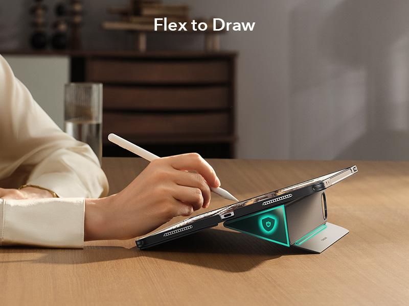 ESR Detachable Keyboard Case for iPad Air 11/13 inch&iPad Pro 11/13 inch, Magnetic Detachable Keyboard, Portrait/Landscape Modes, Large Click-Anywhere Trackpad, Backlit Keys, Shift Series